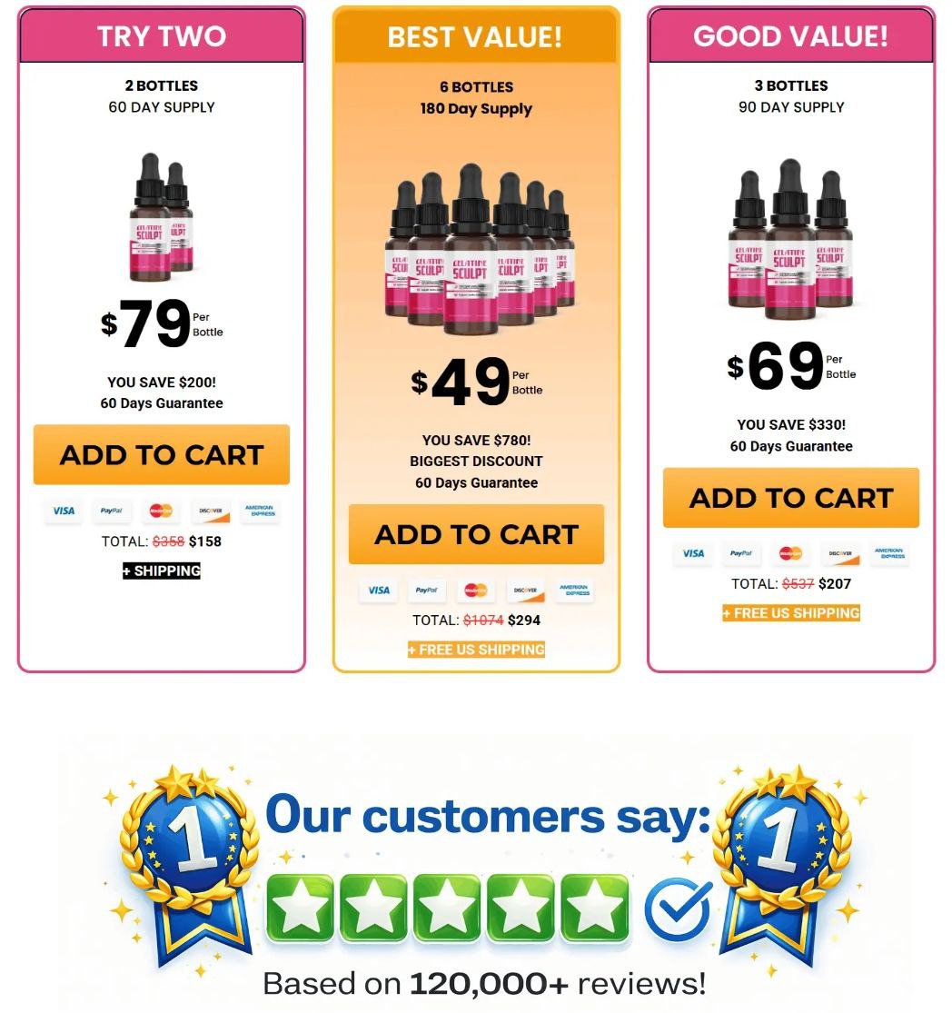 Gelatine Sculpt 6 bottles